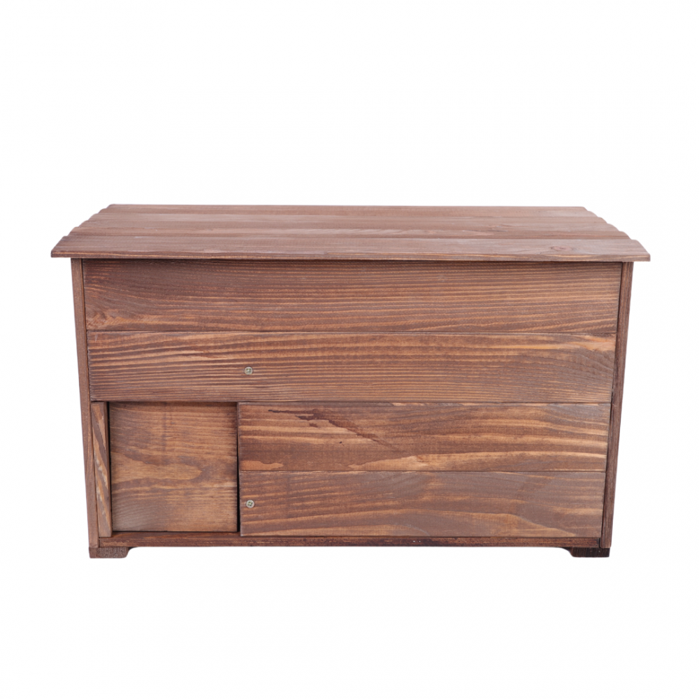 Domek dla jeża S dom drewniany ogrodowy impregnat miseczka i sianko eko