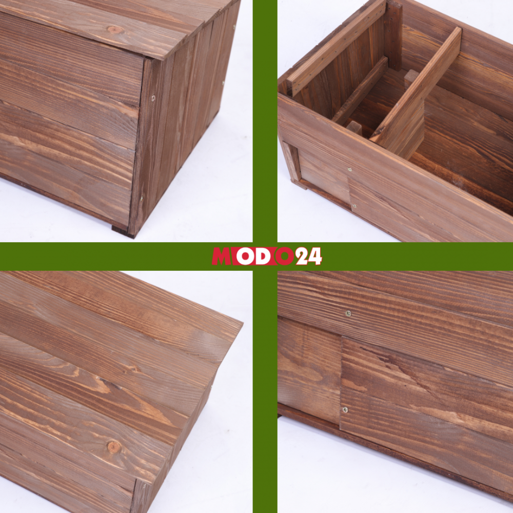 Domek dla jeża S dom drewniany ogrodowy impregnat miseczka i sianko eko