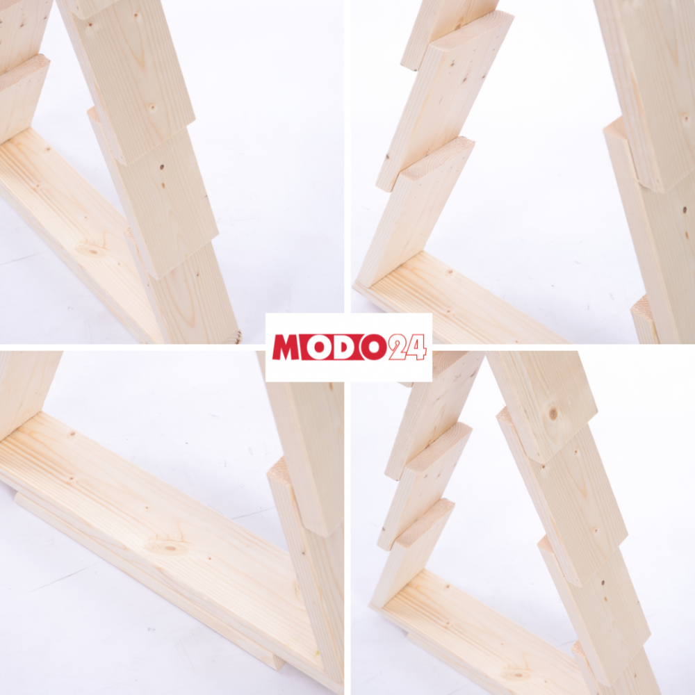 Zestaw 3 choinek CHOINKI DREWNIANE KOMPLET 43-75cm ZMONTOWANE EKO IMPREGNAT