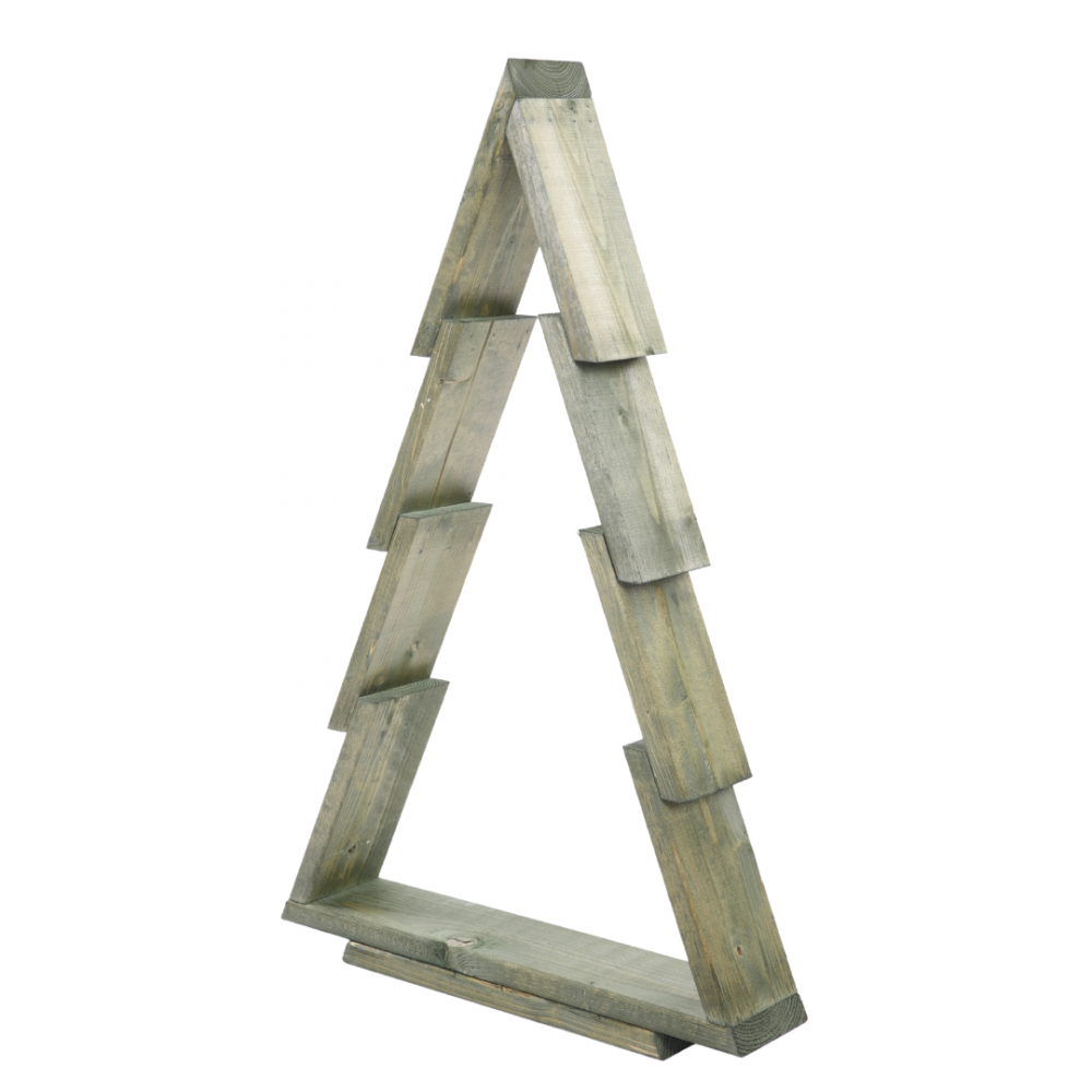 Choinka drewniana stojąca 75,5x48cm ZMONTOWANA IMPREGNOWANA zielona eko ozdoba