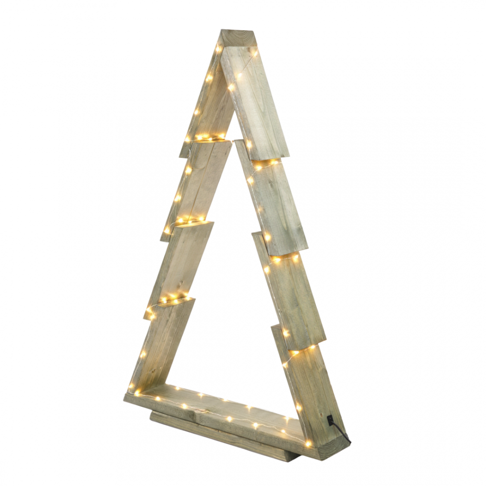 Choinka drewniana stojąca 75,5x48cm ZMONTOWANA IMPREGNOWANA zielona eko ozdoba