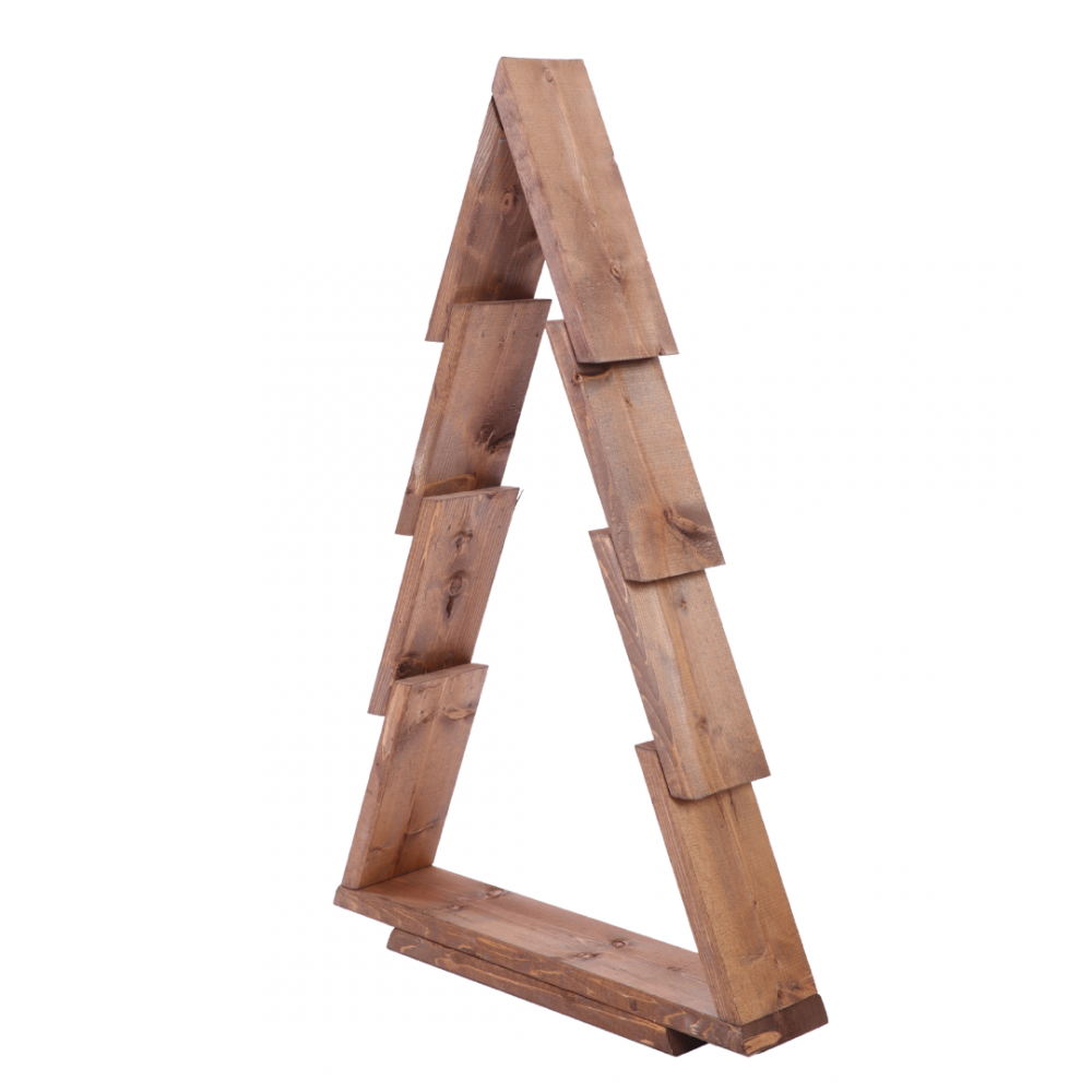 Choinka drewniana stojąca 75,5x48cm ZMONTOWANA IMPREGNOWANA brazowa eko ozdoba