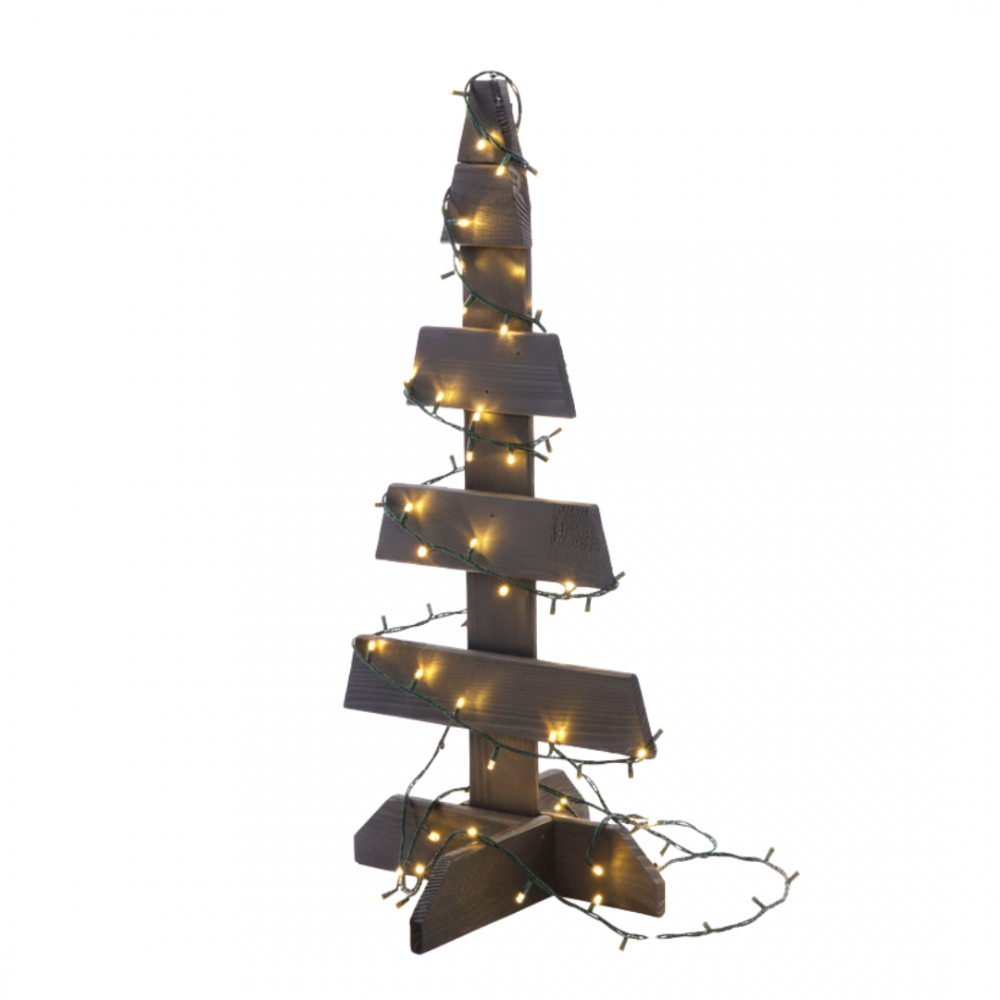 Choinka drewniana stojąca 65x30cm IMPREGNAT eko ozdoba świąteczna