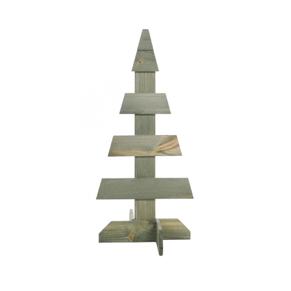 Choinka drewniana stojąca 65x30cm IMPREGNAT eko ozdoba świąteczna