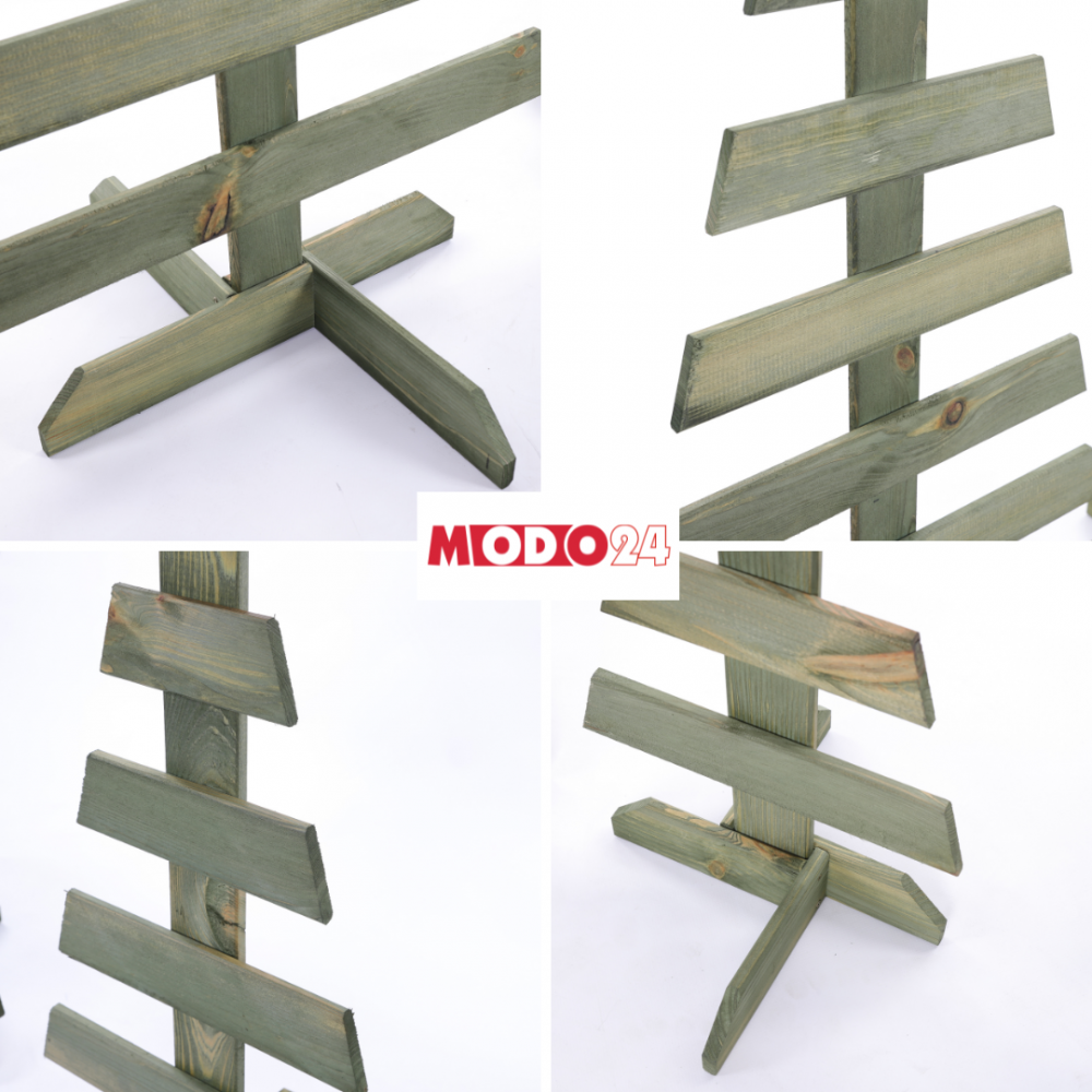 Choinka drewniana stojąca 65x30cm IMPREGNAT eko ozdoba świąteczna