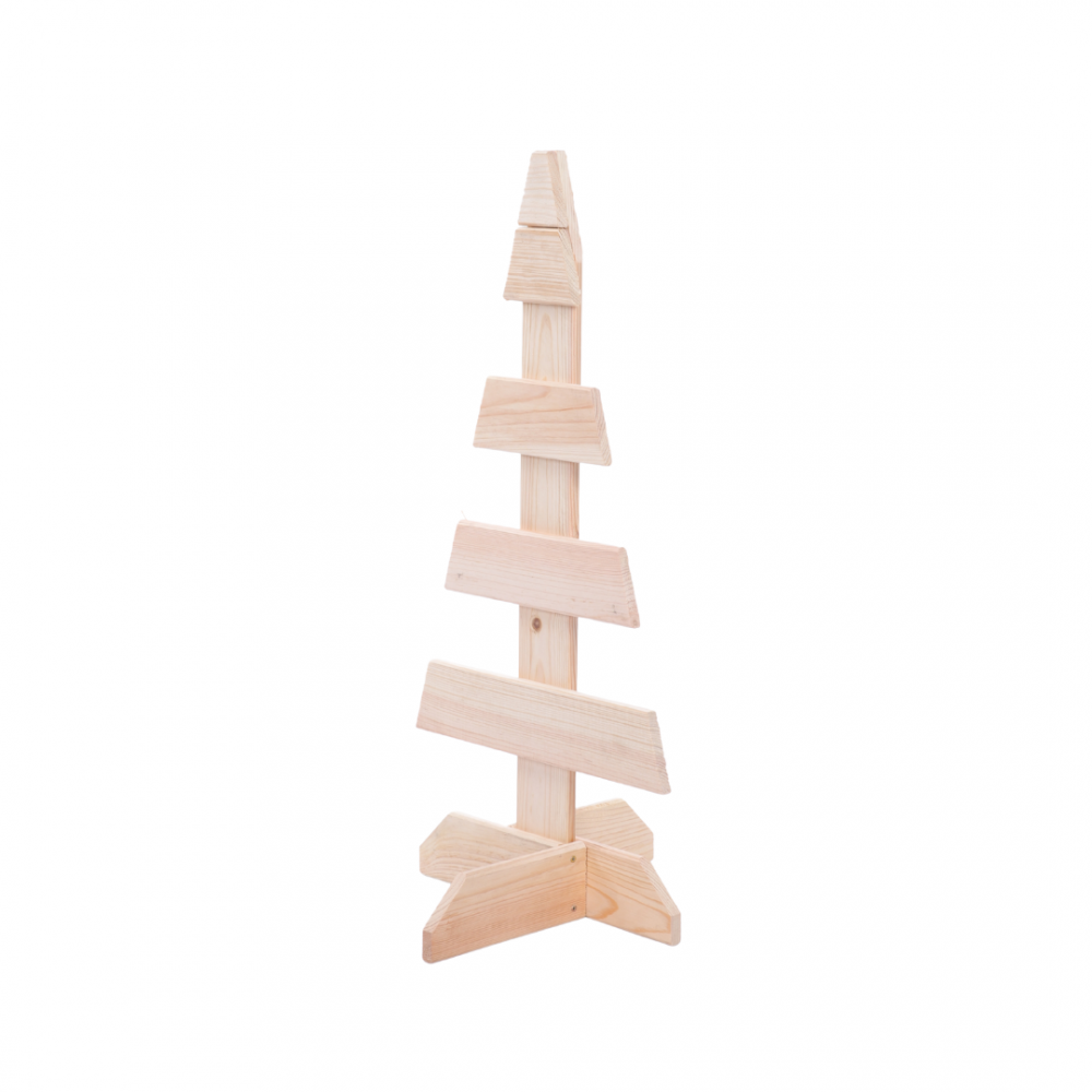 Choinka drewniana stojąca 65x30cm IMPREGNAT eko ozdoba świąteczna