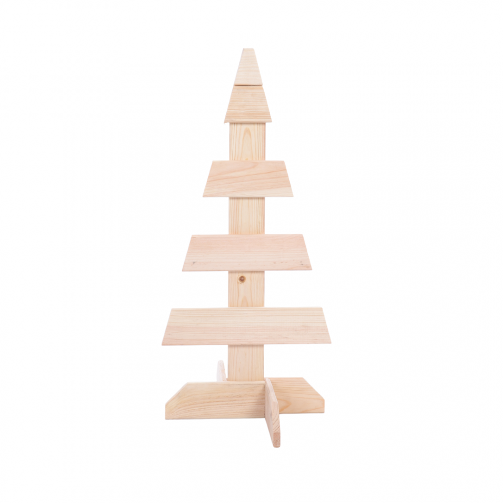 Choinka drewniana stojąca 65x30cm IMPREGNAT eko ozdoba świąteczna