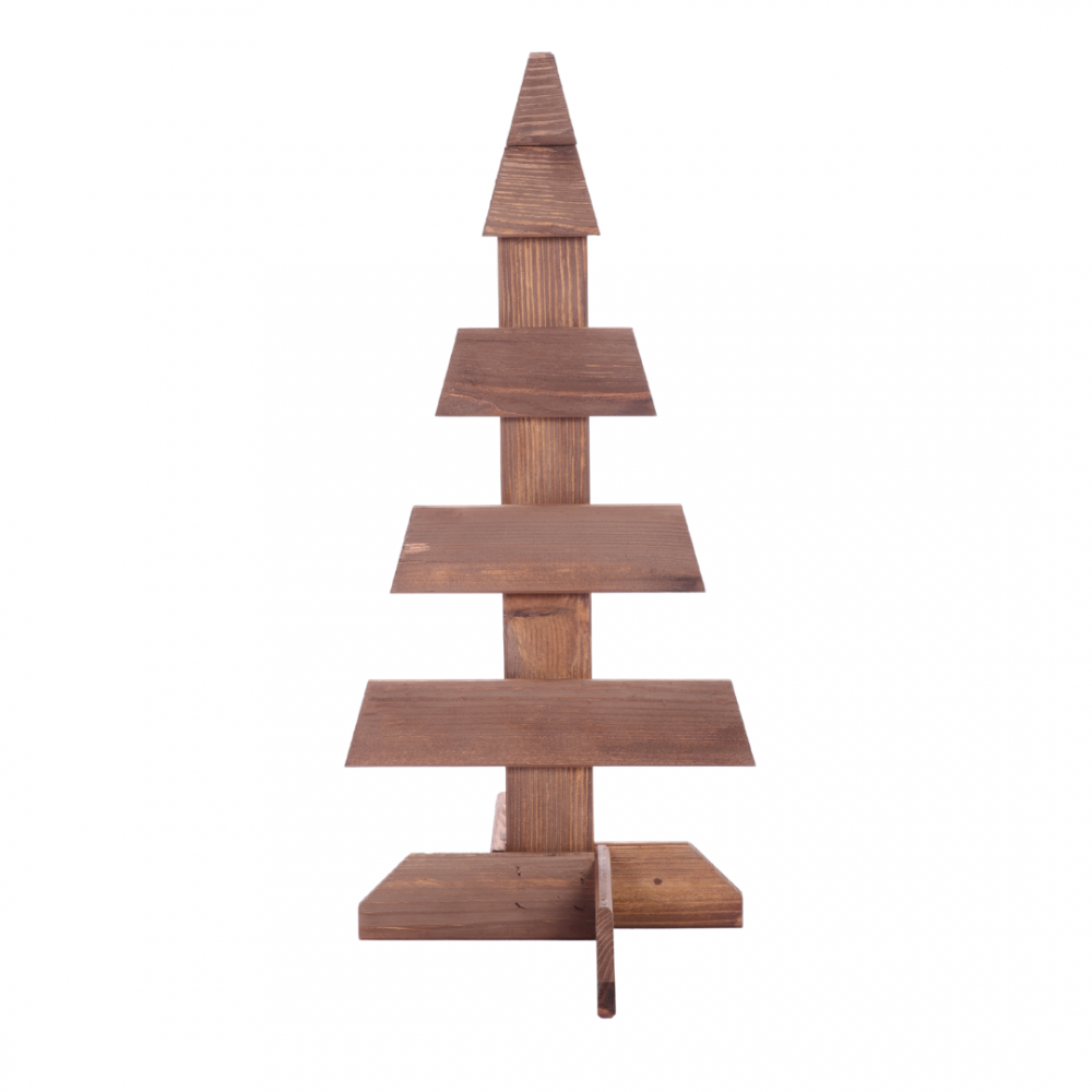 Choinka drewniana stojąca 65x30cm IMPREGNAT eko ozdoba świąteczna