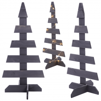 Choinka drewniana stojąca 80x37cm IMPREGNAT eko ozdoba świąteczna