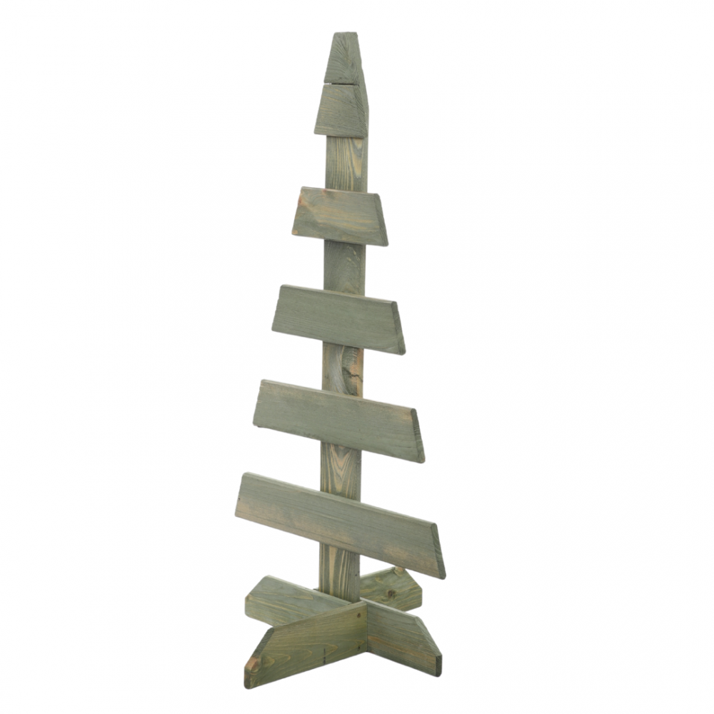 Choinka drewniana stojąca 80x37cm IMPREGNAT eko ozdoba świąteczna