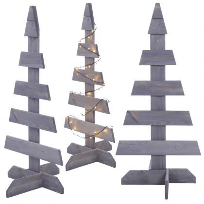 Choinka drewniana stojąca 80x37cm IMPREGNAT eko ozdoba świąteczna