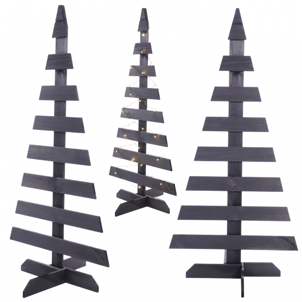 Choinka drewniana stojąca 118x57,4cm IMPREGNAT eko ozdoba świąteczna