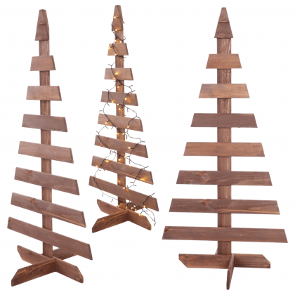 Choinka drewniana stojąca 118x57,4cm IMPREGNAT eko ozdoba świąteczna