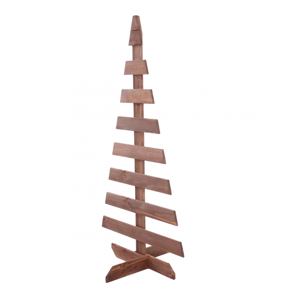 Choinka drewniana stojąca 118x57,4cm IMPREGNAT eko ozdoba świąteczna