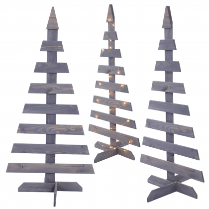 Choinka drewniana stojąca 118x57,4cm IMPREGNAT eko ozdoba świąteczna