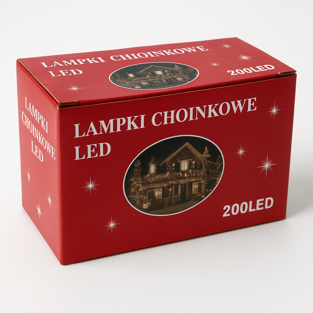 Lampki choinkowe 200 LED biały ciepły zewnętrzne wewnętrzne