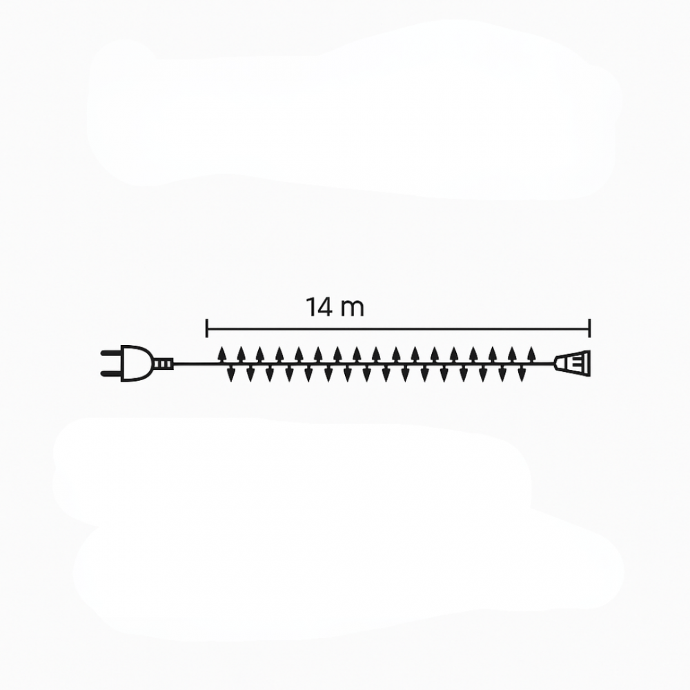 Lampki choinkowe 200 LED multikolor zewnętrzne wewnętrzne