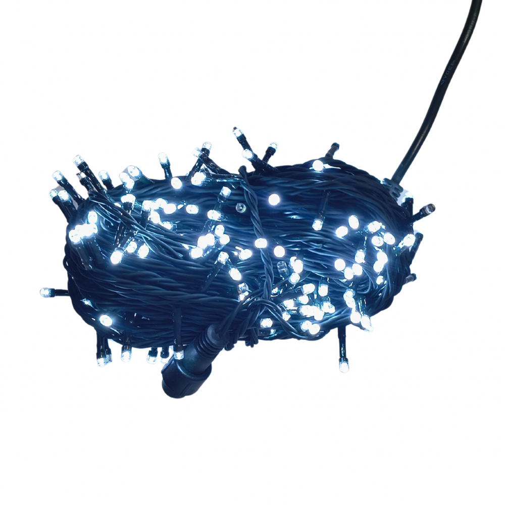 Lampki choinkowe 300 LED flash biały zimny zewnętrzne wewnętrzne