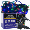 Lampki choinkowe 300 LED flash multikolor zewnętrzne wewnętrzne