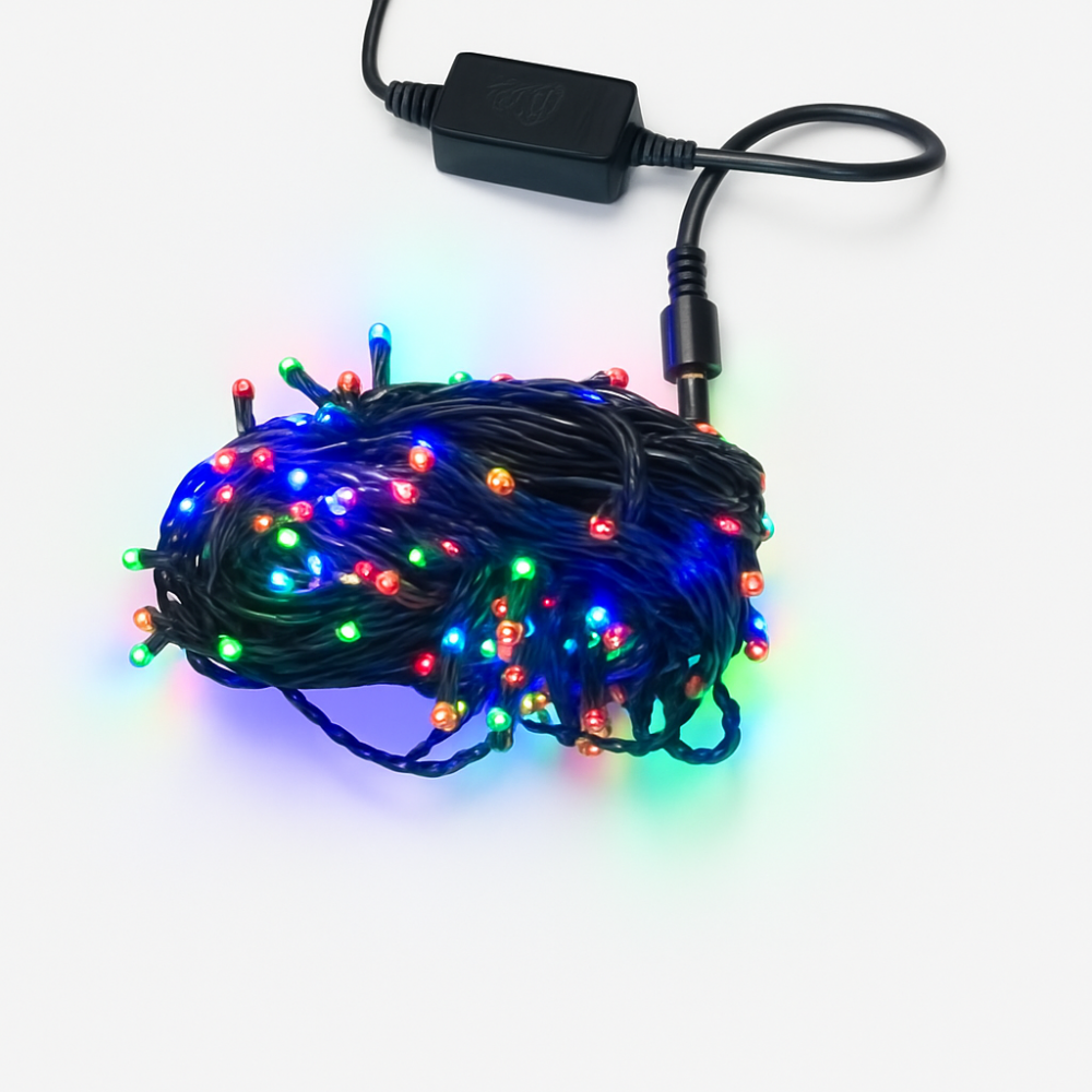 Lampki choinkowe 300 LED flash multikolor zewnętrzne wewnętrzne