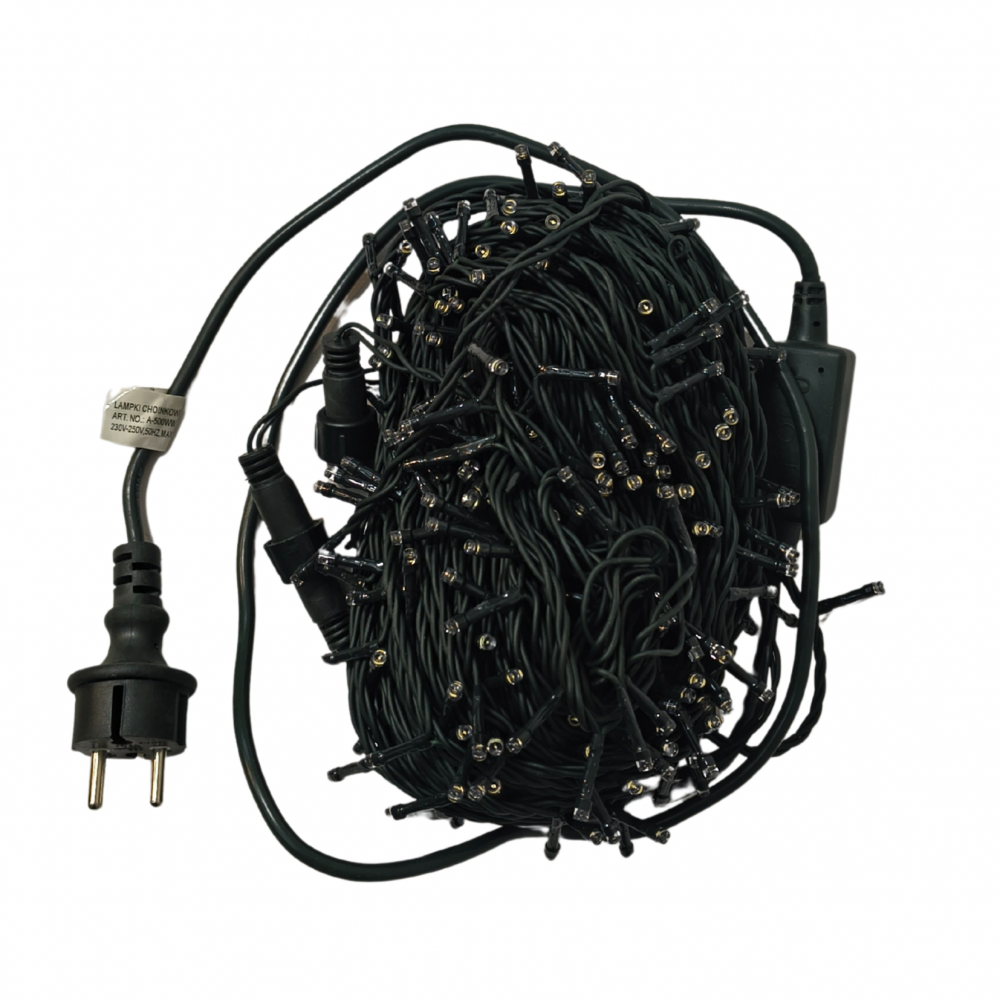 Lampki choinkowe 500 LED flash biały ciepły zewnętrzne wewnętrzne