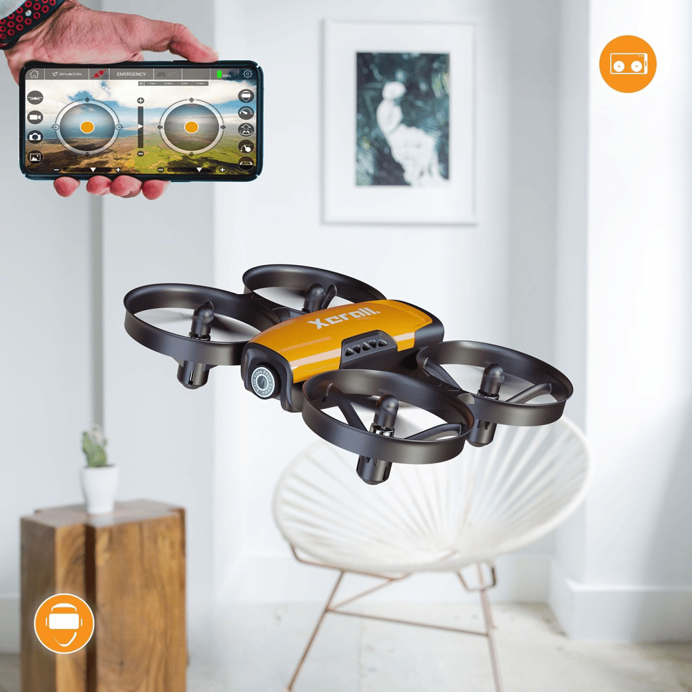 DRON VIVI XERALL MINI KAMERA HD 720p FPV WiFi APLIKACJA AUTO START BATERIE