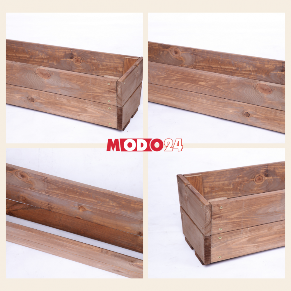 Korytko sosnowe na kwiaty donica drewniana na parapet impregnat 19x80x30