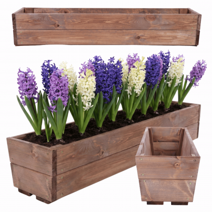 Korytko drewniane na parapet donica balkonowa drewniana impregnat 19x100x30