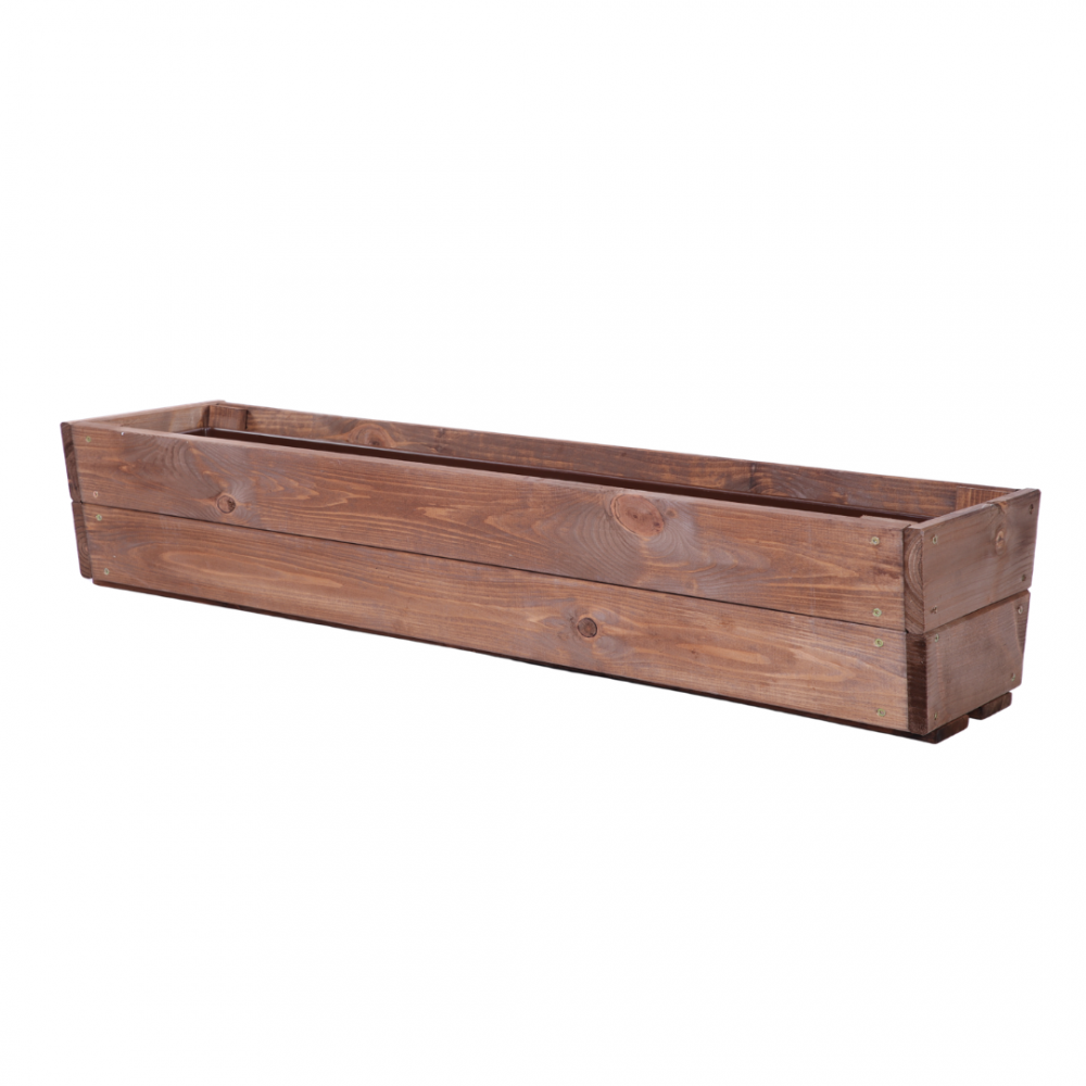Korytko drewniane na parapet donica balkonowa drewniana impregnat 19x100x30
