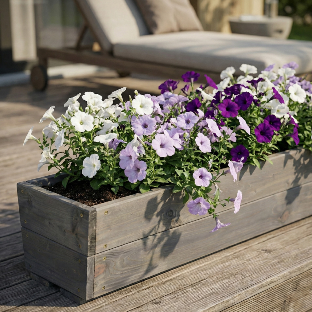 Osłonka drewniana na kwiaty doniczka balkonowa donica impregnat 19x100x30