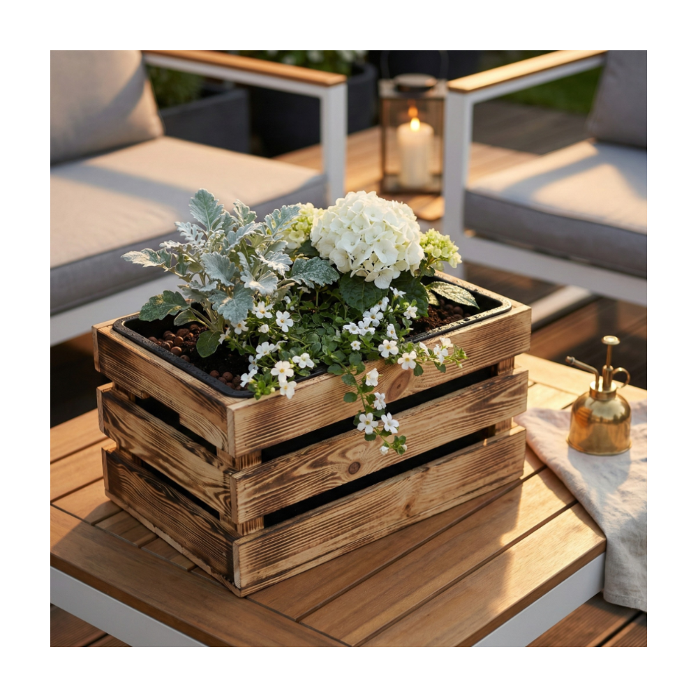 SKRZYNKA DREWNIANA POJEMNIK PUDEŁKO PREZENT ORGANIZER 40X30CM PRODUCENT