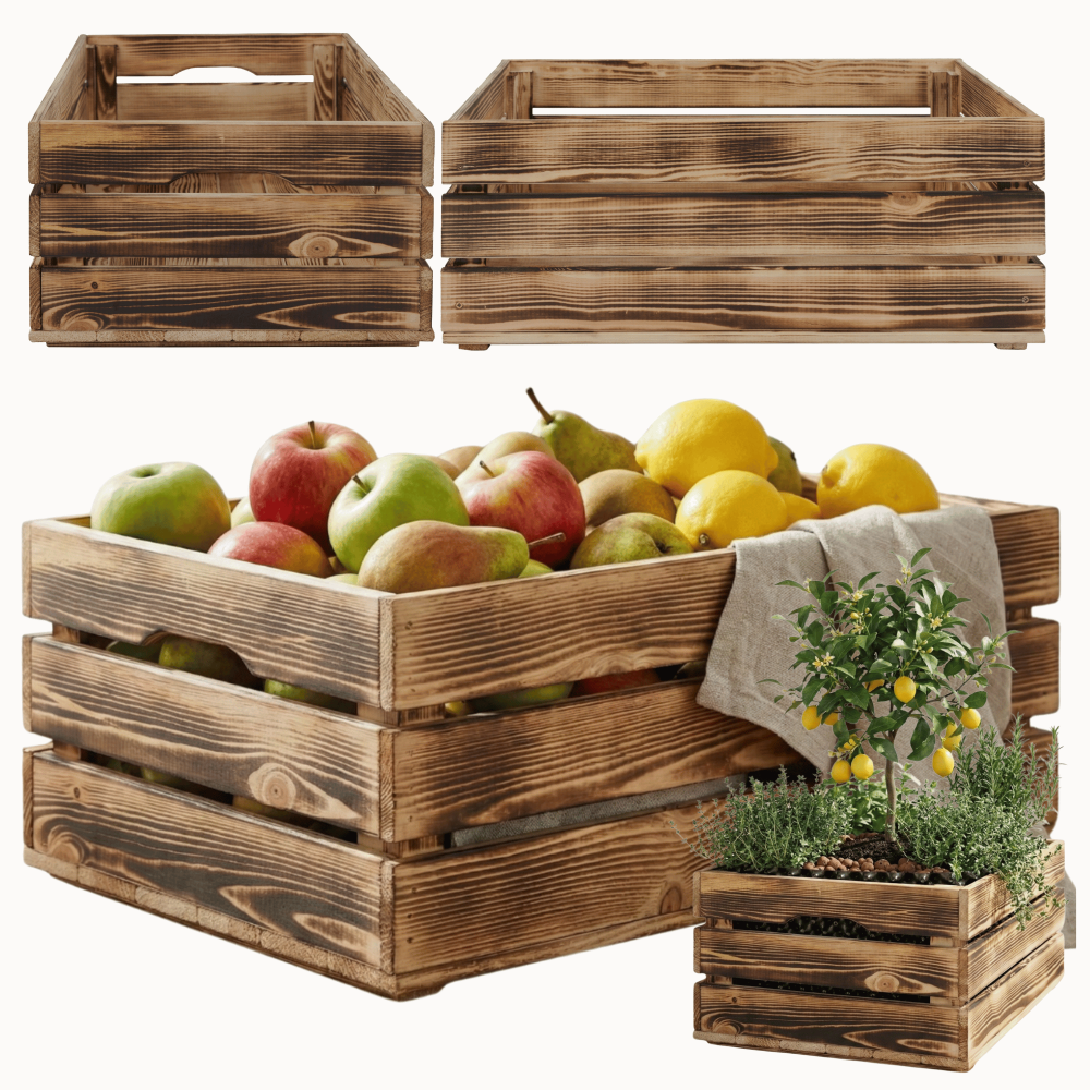 SKRZYNKA DREWNIANA POJEMNIK PUDEŁKO ORGANIZER PREZENT 60X40CM PRODUCENT