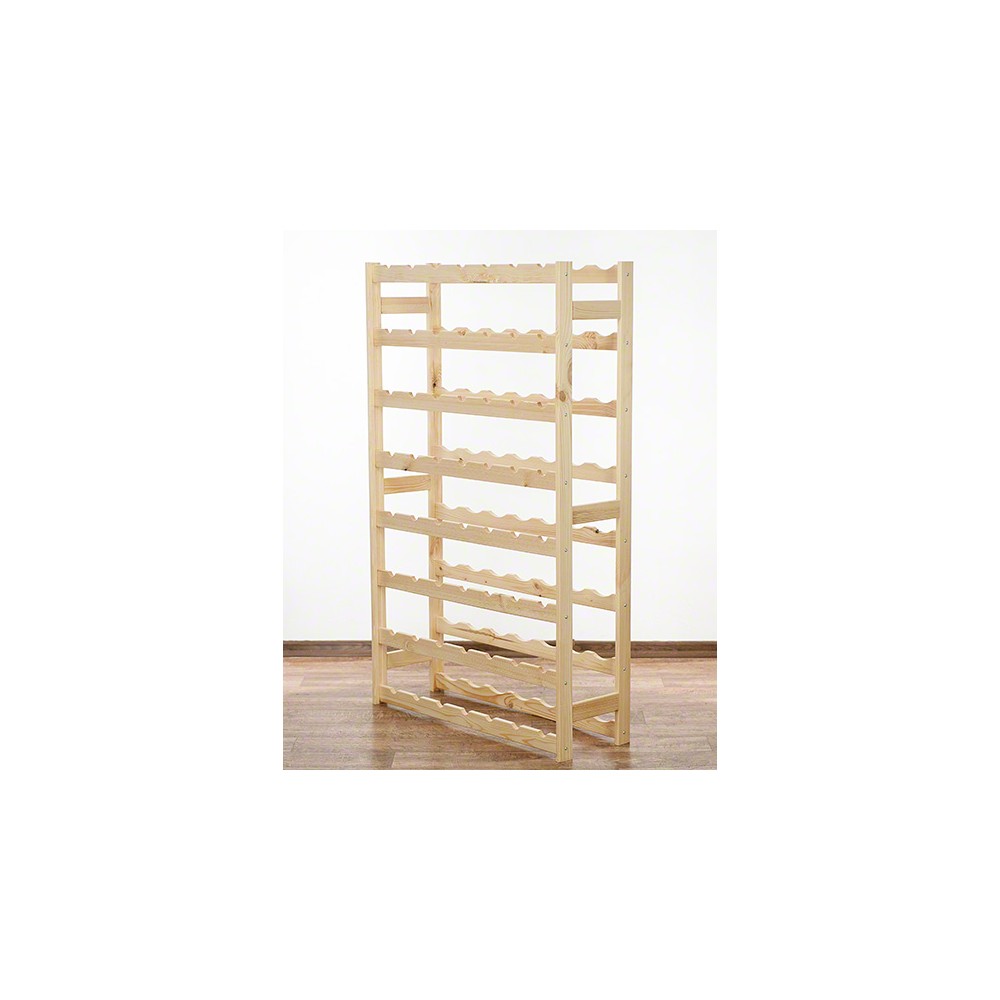 REGAŁ NA WINO STOJAK NA BUTELKI DREWNIANY 56 BUTELEK SOSNOWY PRODUCENT