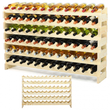 Stojak na alkohol szafka regał na wino butelki MODUŁOWY 72 but TRWAŁY