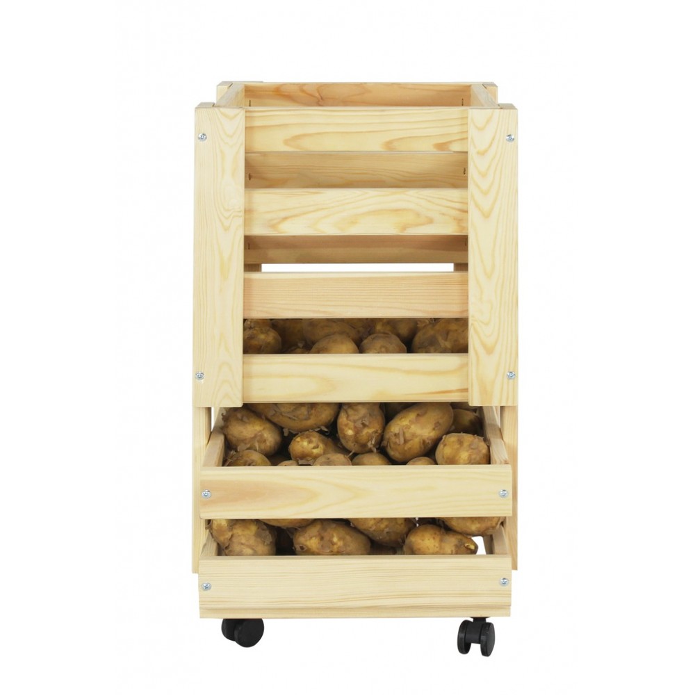 Pojemnik NA WARZYWA OWOCE ziemniaki regał kosz skrzynia skrzynka na kółkach
