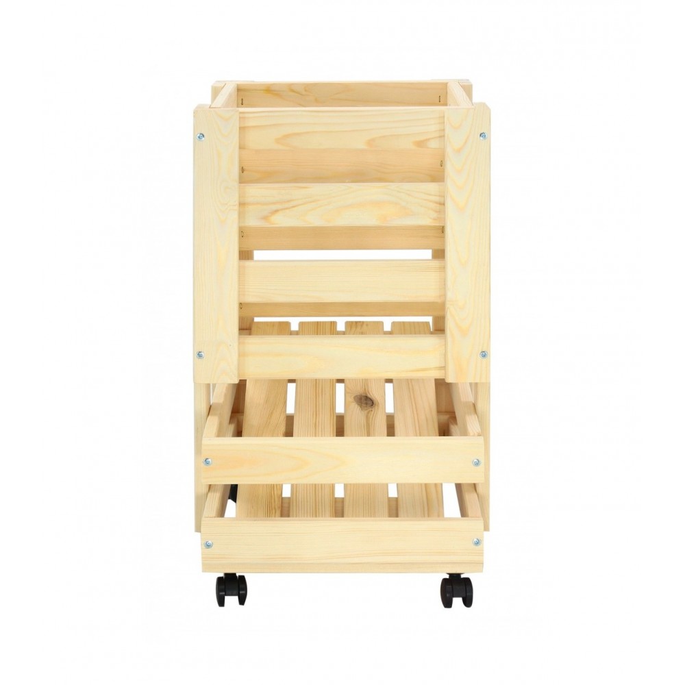 Pojemnik NA WARZYWA OWOCE ziemniaki regał kosz skrzynia skrzynka na kółkach