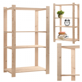 REGAŁ DREWNIANY NA KSIĄŻKI DO SPIŻARNI STOJAK 174X80X49 cm 150kg na półkę