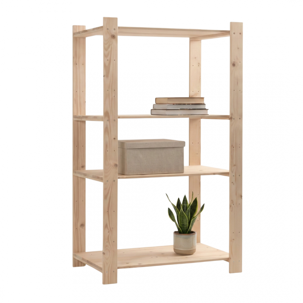 REGAŁ DREWNIANY NA KSIĄŻKI DO SPIŻARNI STOJAK 174X80X49 cm 150kg na półkę