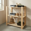 REGAŁ DREWNIANY NA KSIĄŻKI DO SPIŻARNI SOSNOWY 3 PÓŁKI 90X85X38cm PRODUCENT