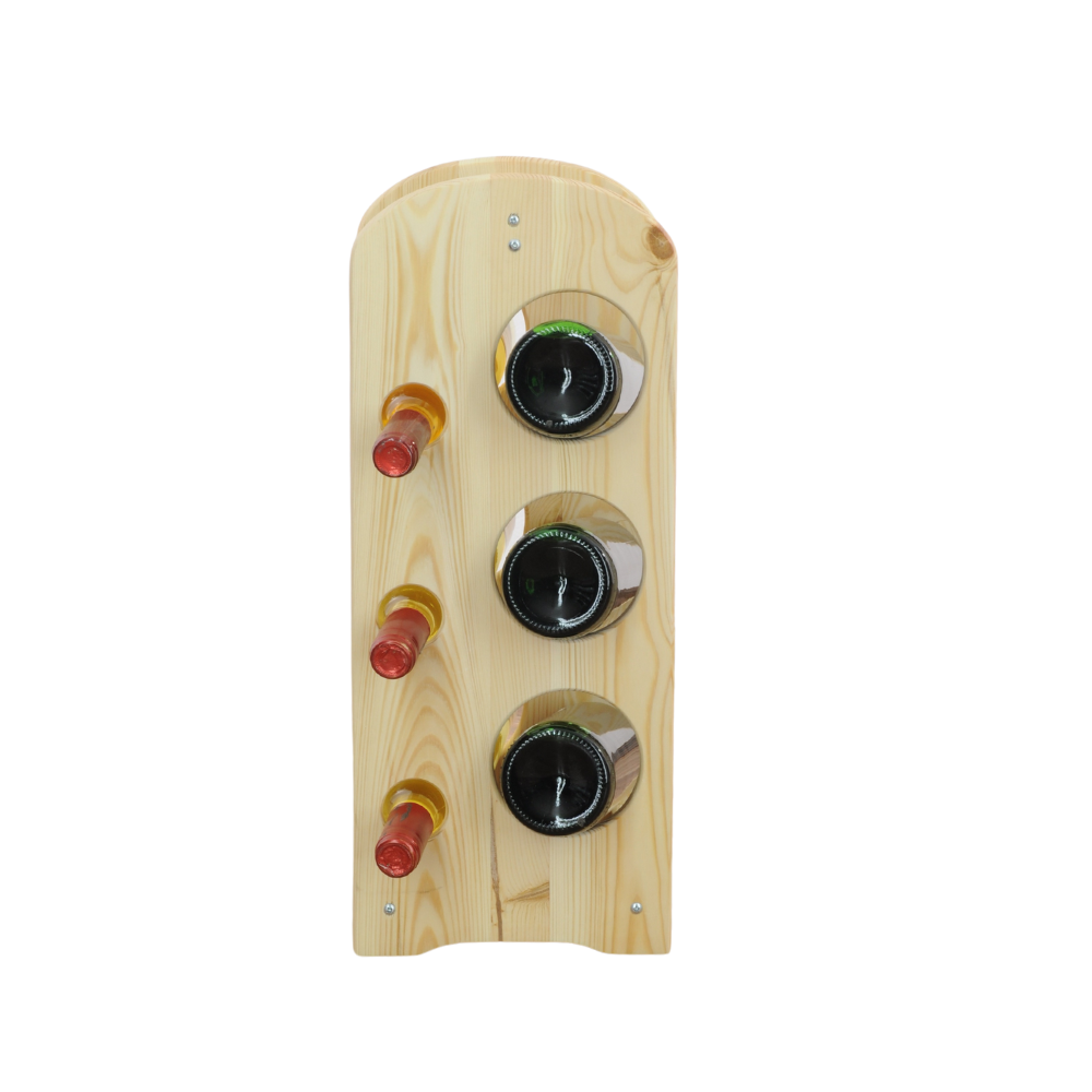 Regał na wino stojak na wino transporter drewniany stojak na 6 butelek