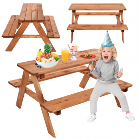 Ławka piknikowa stół plenerowy ogrodowy stolik z ławką dziecięcy 1-5lat EKO