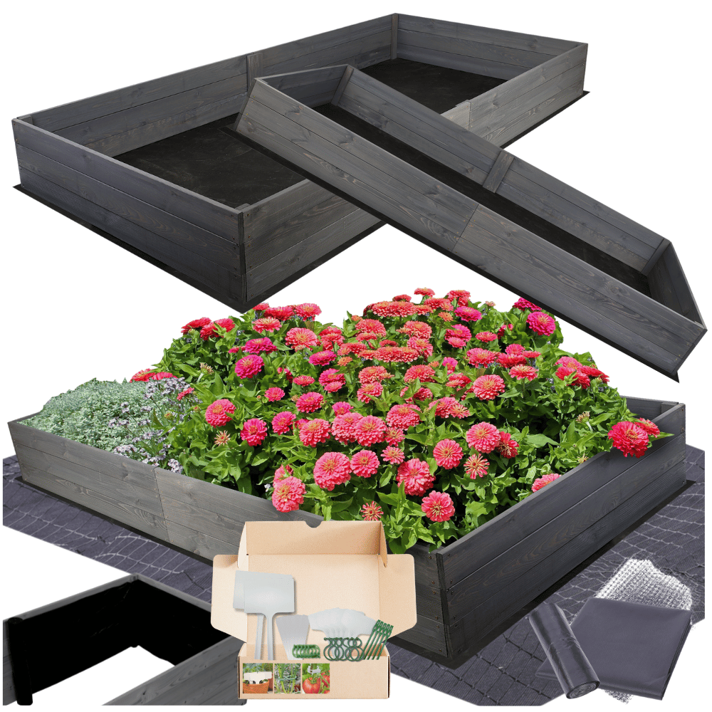 Podwyższona grządka warzywnik drewniany donica trejaż impregnat 27x160x120