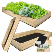 Donica drewniana warzywniak grządka podwyższona skrzynie inspekt 27x240x100