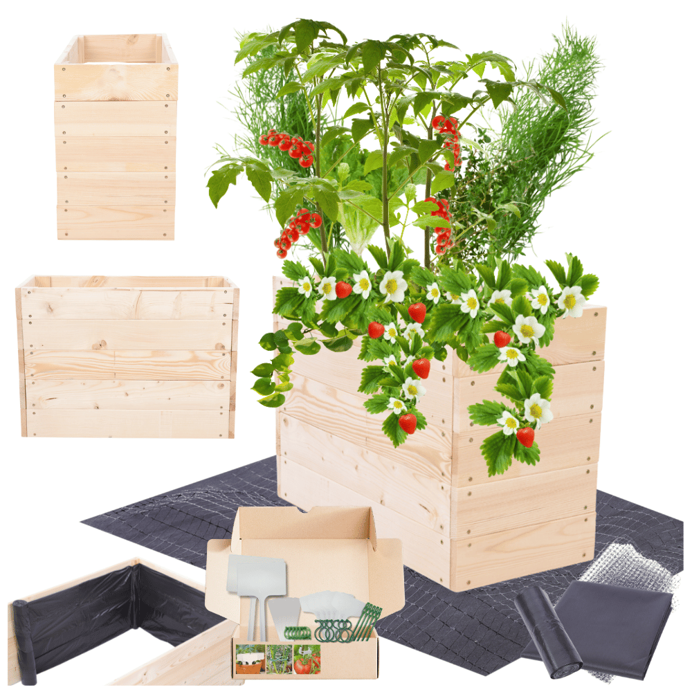 Grządka podwyższona donica warzywnik inspekt skrzynia impregnat 45x60x30