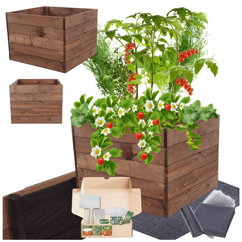 Warzywnik grządka podwyższona skrzynia inspekt donica drewniana 45x60x30