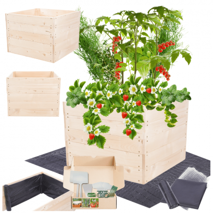 Podwyższona grządka warzywniak skrzynia inspekt donica impregnat 45x60x60