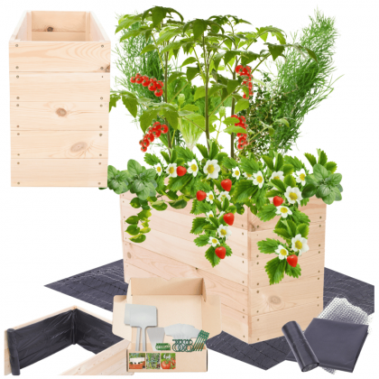 Grządka podwyższona donica warzywnik inspekt skrzynia impregnat 45x80x30