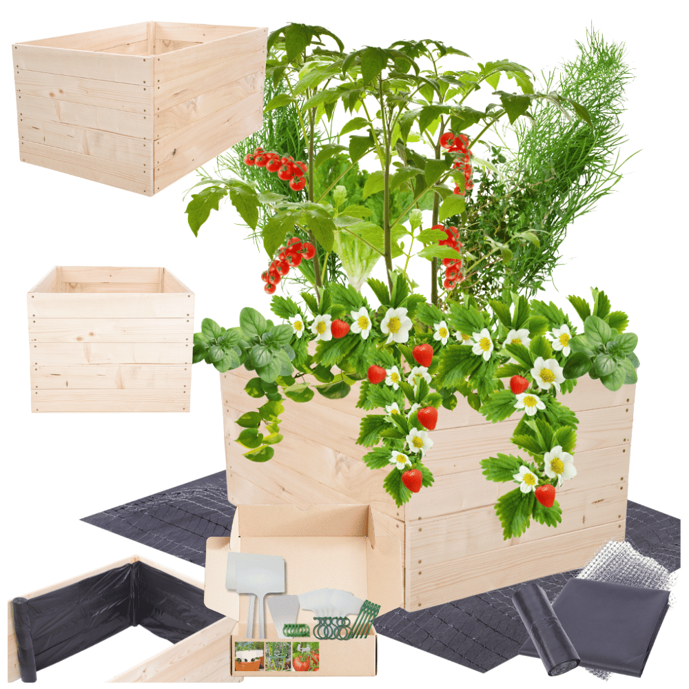 Grządka podwyższona warzywniak drewniany skrzynia inspekt donica 45x80x60