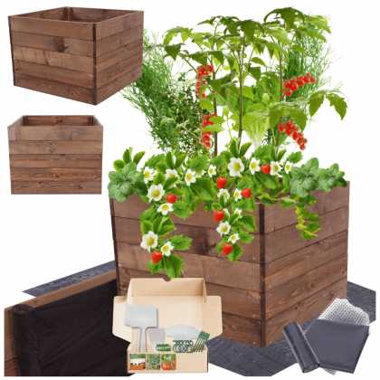 Grządka podwyższona warzywniak skrzynia inspekt donica impregnat 45x80x80