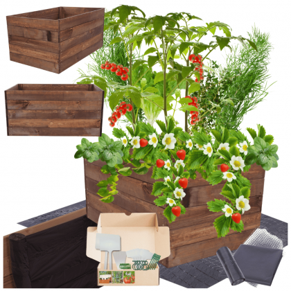 Grządka podwyższona warzywniak skrzynia inspekt donica impregnat 45x90x60